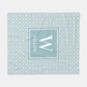 Monogramm der modernen Familie Fleecedecke (Vorderseite (Horizontal))