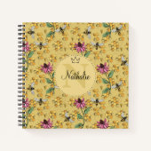 Monogramm der modernen Gelben Königin Notizblock (Vorderseite)