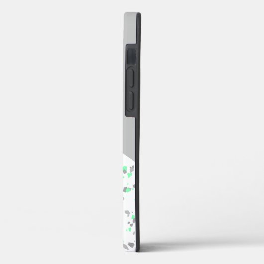 Monogramm der modernen geometrischen Minze Grüngra Case-Mate iPhone Hülle (Rückseite / Links)