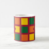 Monogramm der modernen geometrischen Quadrate mit  Kaffeetasse (Mittel)