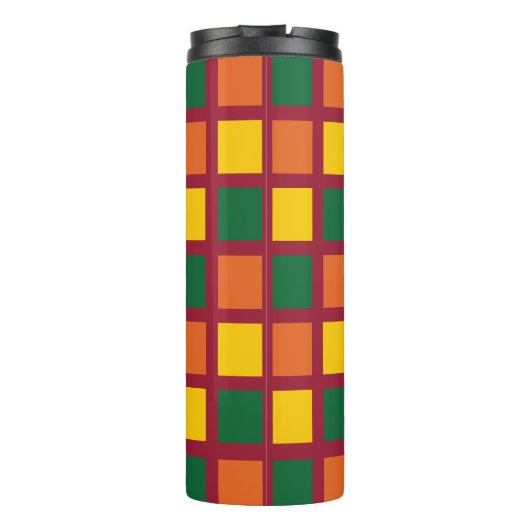 Monogramm der modernen geometrischen Quadrate mit  Thermosbecher (Rückseite)