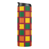 Monogramm der modernen geometrischen Quadrate mit  Thermosbecher (Nach rechts gedreht)