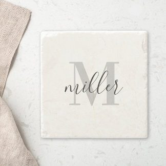 Monogramm der modernen Kalligraphie Steinuntersetzer