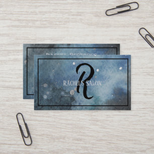 Monogramm der modernen künstlichen Aquarellkunst Visitenkarte