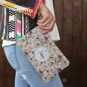 Monogramm der modernen Lavendelkönigin Zubehörtasche