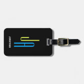 Monogramm der modernen Männer   Gepäckanhänger (Vorderseite horizontal)