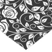 Monogramm der modernen Rose - Erstmaliges Schwarz- Kurzer Tischläufer (Ecke)