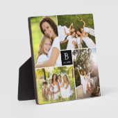 Monogramm der modernen Square Grid-Familie 4 FotoC Fotoplatte (Vorderseite)