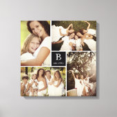 Monogramm der modernen Square Grid-Familie 4 FotoC Leinwanddruck (Vorderseite)