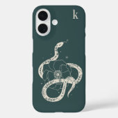 Monogramm der mystischen botanischen Schlangenbekl Case-Mate iPhone Hülle (Rückseite)