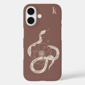 Monogramm der mystischen botanischen Schlangenbekl Case-Mate iPhone Hülle (Rückseite)