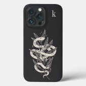 Monogramm der mystischen botanischen Schlangenbekl Case-Mate iPhone Hülle (Rückseite)
