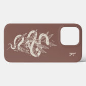 Monogramm der mystischen botanischen Schlangenbekl Case-Mate iPhone Hülle (Rückseite (Horizontal))