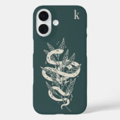 Monogramm der mystischen botanischen Schlangenbekl Case-Mate iPhone Hülle (Rückseite)