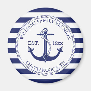 Monogramm der Nautic Anchor Family Wiedersehen Magnet