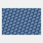 Monogramm der Nautic Oyster-Muschel mit Name Date Geschenkpapier Set (Vorderseite 3)