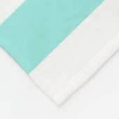 Monogramm der Nautical Anchor Blue Aqua Stripe Fleecedecke (Ecke)