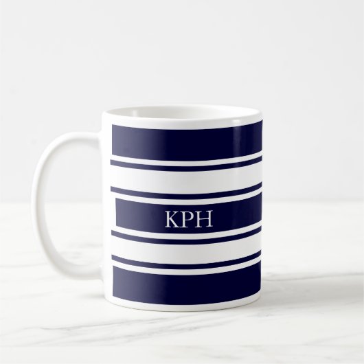 Monogramm der Nautischen Marine und des weißen Str Kaffeetasse (Links)