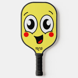 Monogramm der niedlichen Cartoon Pickleball Schläger