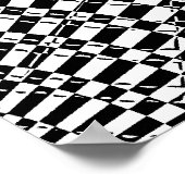 Monogramm der optischen Illusion Q Poster (Ecke)