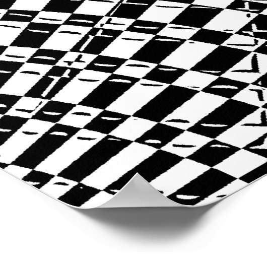 Monogramm der optischen Illusion Q Poster (Ecke)