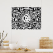 Monogramm der optischen Illusion Q Poster (Küche)