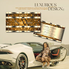 Monogramm der Orangen Glitzer-Sterne des Auges Visitenkarte