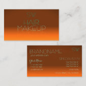 Monogramm der Orangen- und Aquamarinen Spiegelbrie Visitenkarte (Vorne/Hinten)