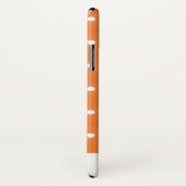 Monogramm der orangen und weißen Polka-Punkte Case-Mate iPhone Hülle (Hinten/Rechts)