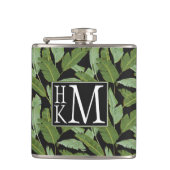 Monogramm der Palmblatt-| Flachmann (Vorderseite)