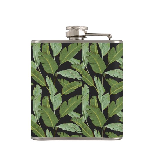 Monogramm der Palmblatt-| Flachmann (Rückseite)