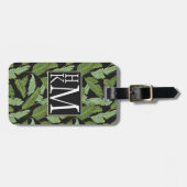 Monogramm der Palmblatt-| Gepäckanhänger (Vorderseite horizontal)