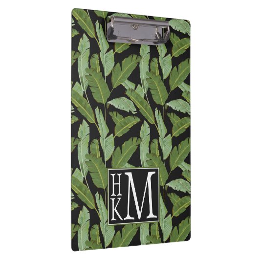 Monogramm der Palmblatt-| Klemmbrett (Rechts)