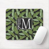 Monogramm der Palmblatt-| Mousepad (Mit Mouse)