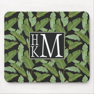 Monogramm der Palmblatt-  Mousepad