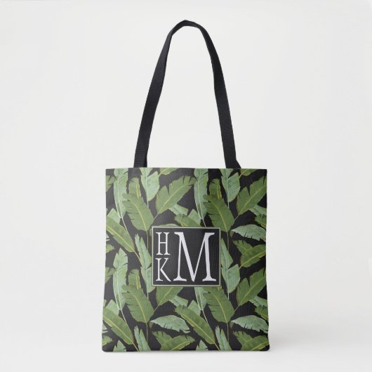 Monogramm der Palmblatt-| Tasche (Vorderseite)