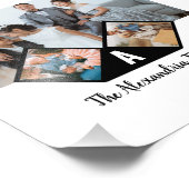 Monogramm der personalisierten 3-Foto-Collagen Fotodruck (Ecke)