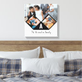 Monogramm der personalisierten 3-Foto-Collagen Leinwanddruck (Insitu (Schlafzimmer))