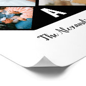 Monogramm der personalisierten 3-Foto-Collagen Poster (Ecke)