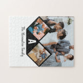 Monogramm der personalisierten 3-Foto-Collagen Puzzle (Horizontal)