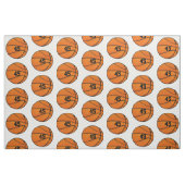 Monogramm der Personalisierten Basketballnummer Stoff (Fat Quarter (45,7 x 55,9 cm))