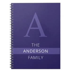 Monogramm der personalisierten Familie Notizblock