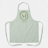 Monogramm der personalisierten Olive Wreath-Famili Schürze (Vorderseite)