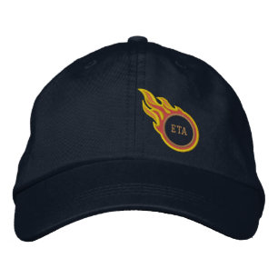 Monogramm der personalisierten Racing Flames Bulle Bestickte Baseballkappe