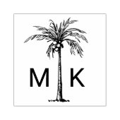 Monogramm der personalisierten Tropenpalme Gummistempel (Prägung)
