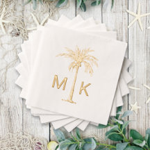 Monogramm der personalisierten Tropenpalme