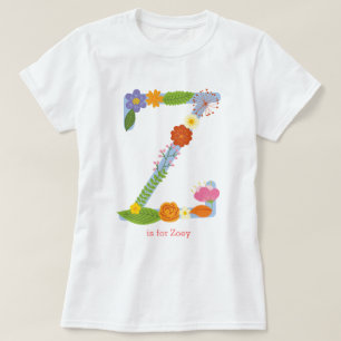 Monogramm der personalisierten Whimsikalen Blume ( T-Shirt