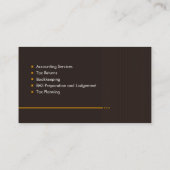 Monogramm der Rechnungslegungsdienste - braun und Visitenkarte (Rückseite)