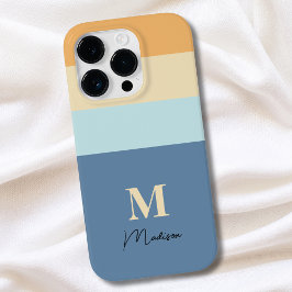 Monogramm der Retro-Farbblöcke Case-Mate iPhone 14 Pro Hülle
