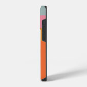 Monogramm der Retro-Farbblöcke iPhone Hülle (Linke Seite)